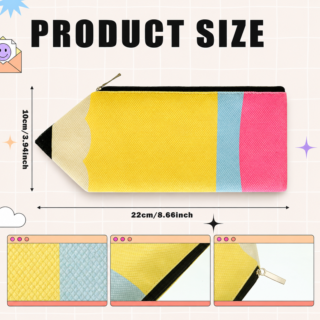 School Spirit Pencil Zipper Pouch