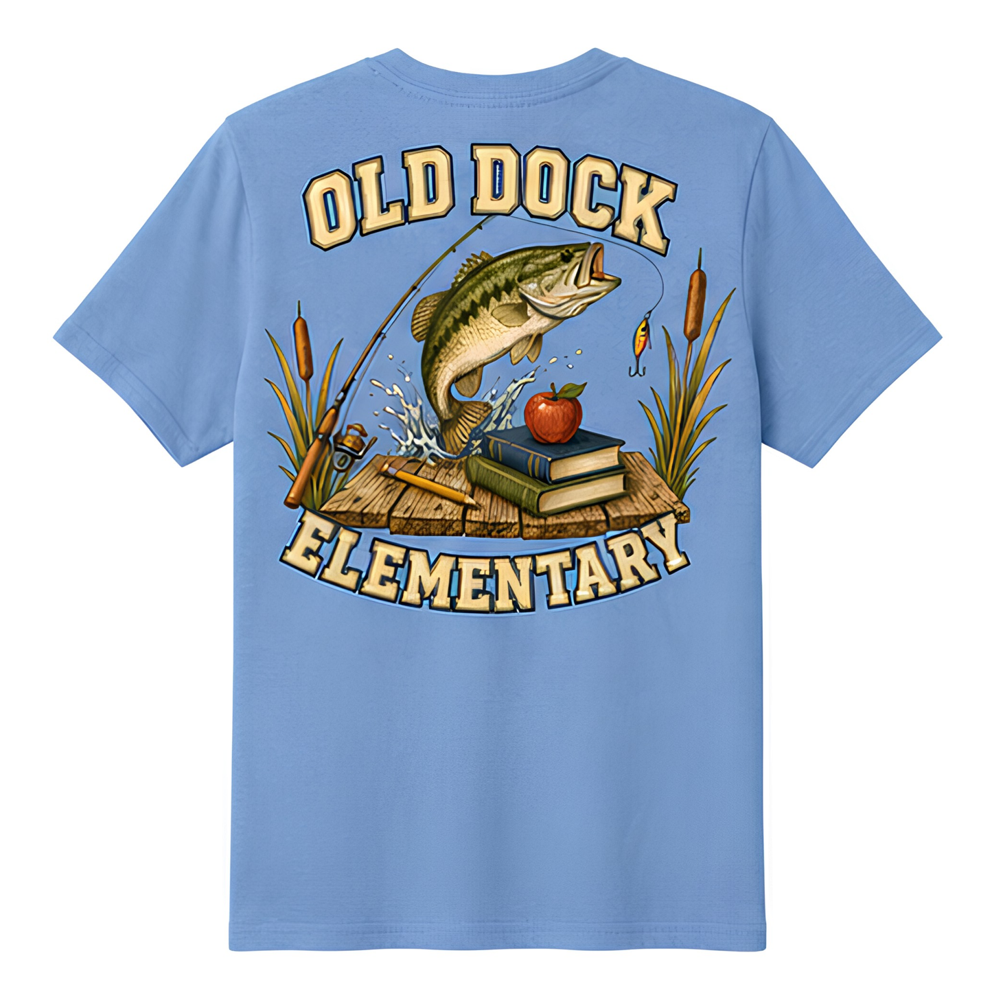 Youth Old Dock Elementary Fishing Spirit Shirt – Carolina Blue