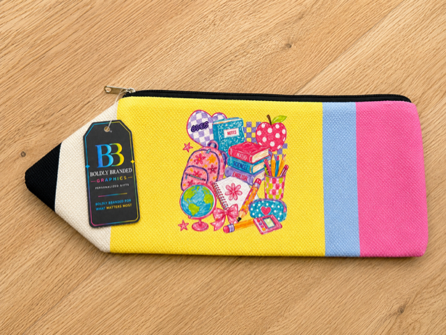 School Spirit Pencil Zipper Pouch