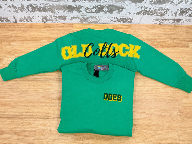 Adults - Old Dock Colts ODES School Spirit Crewneck Sweatshirt