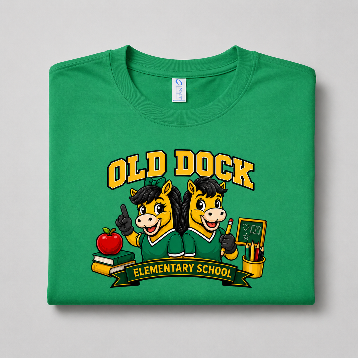 Youth Old Dock Elementary Colts School Spirit Shirt Short and Long Sleeve