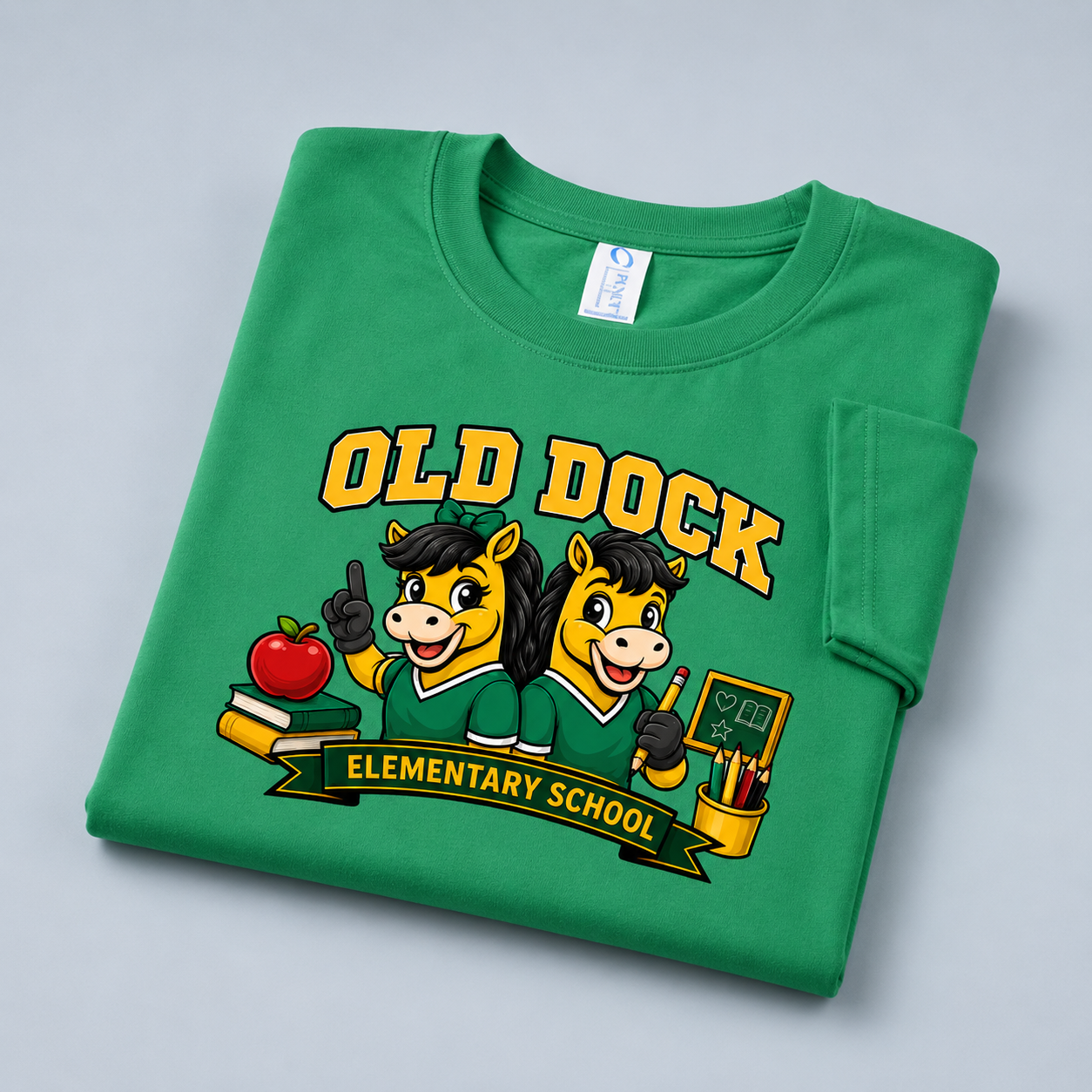 Youth Old Dock Elementary Colts School Spirit Shirt Short and Long Sleeve