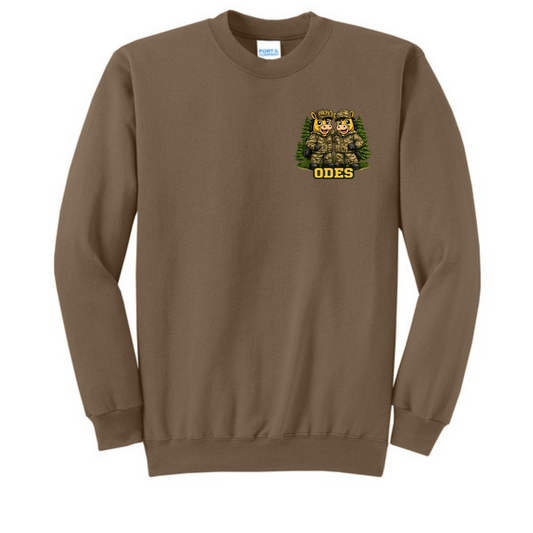 Adult Old Dock Elementary School Colts Camo Mascot Sweater