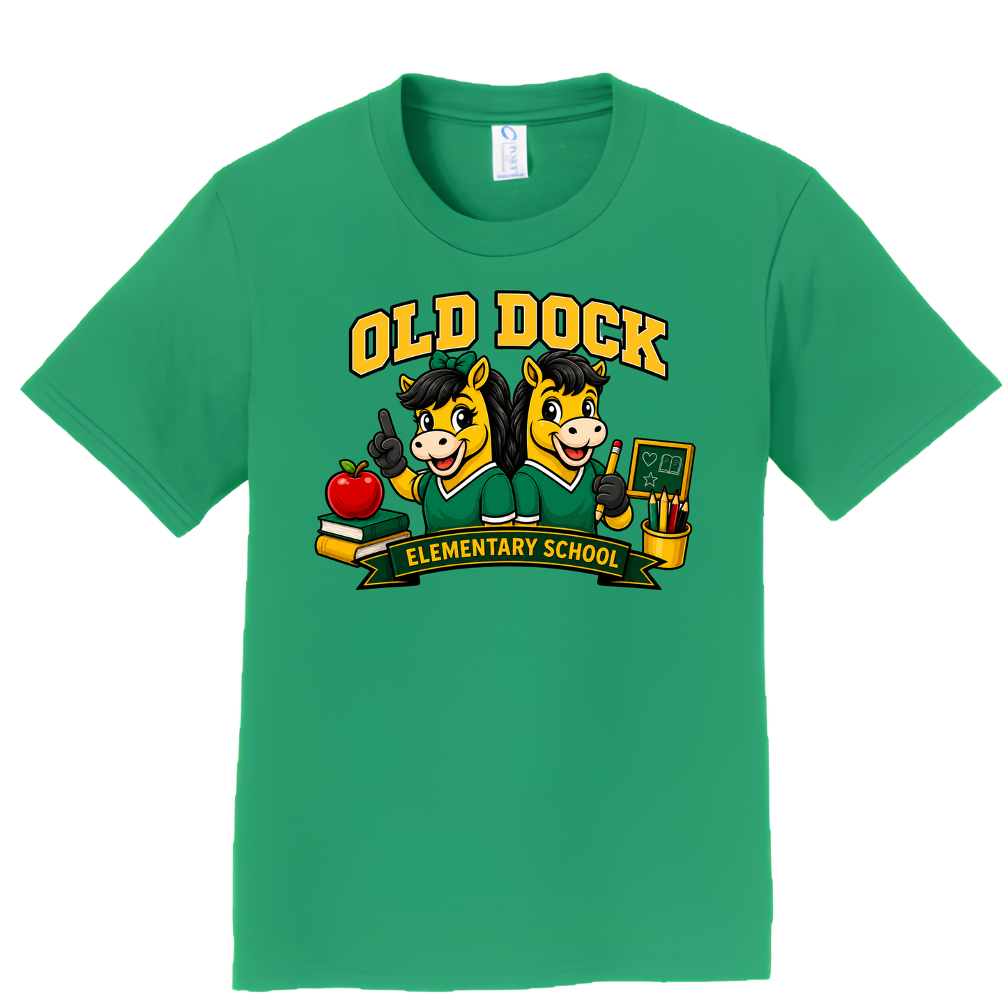 Youth Old Dock Elementary Colts School Spirit Shirt Short and Long Sleeve