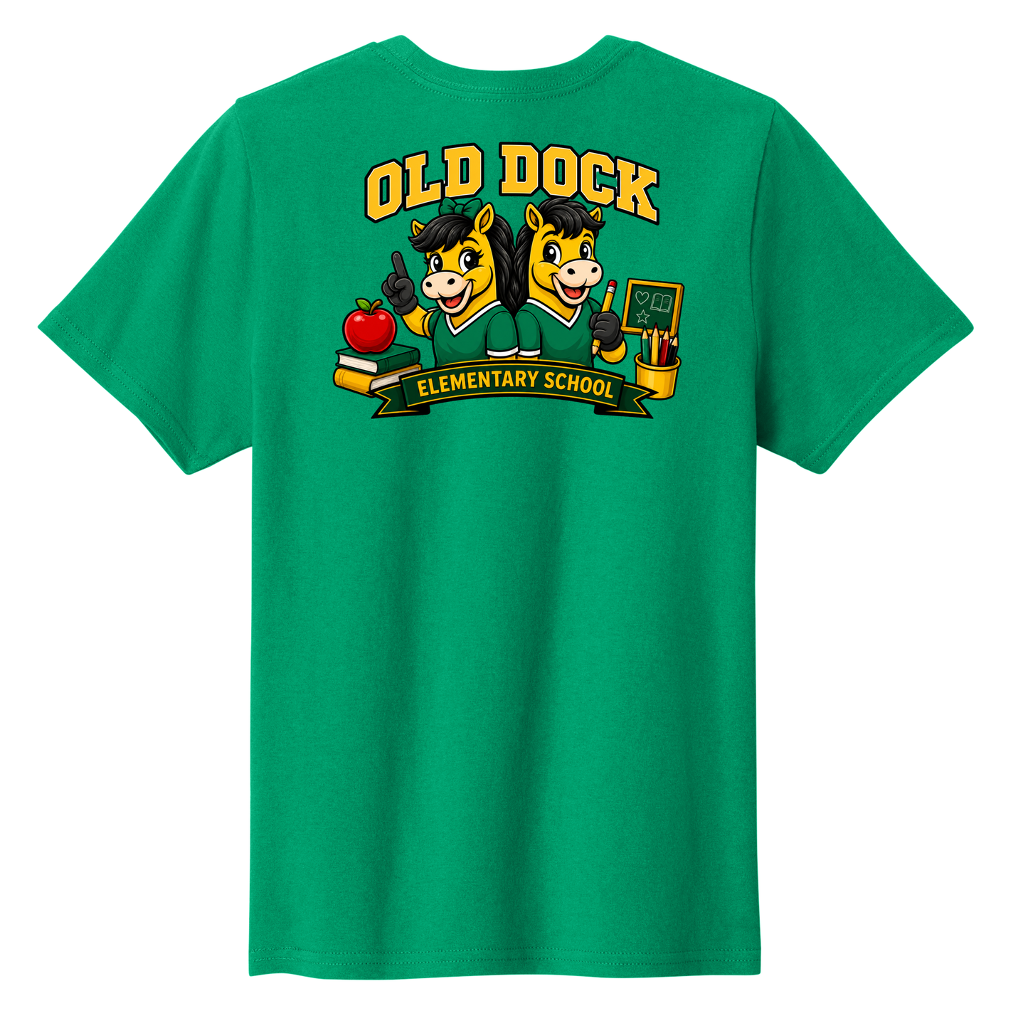 Youth - Old Dock Elementary Colts School Spirit Shirt – Kelly Green