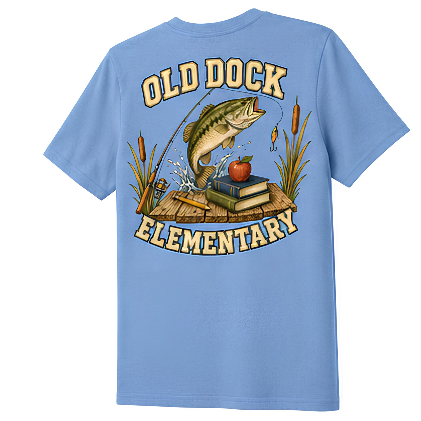 Youth Old Dock Elementary Fishing Spirit Shirt – Carolina Blue