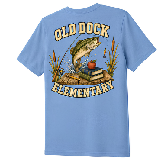 Youth Old Dock Elementary Fishing Spirit Shirt – Carolina Blue