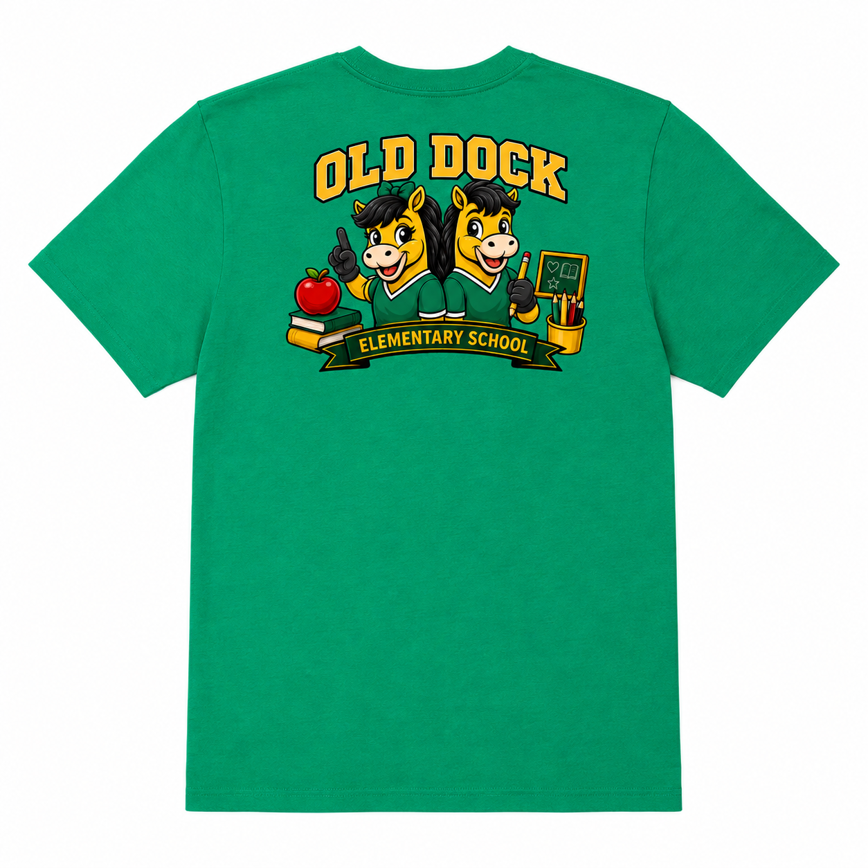 Youth - Old Dock Elementary Colts School Spirit Shirt – Kelly Green