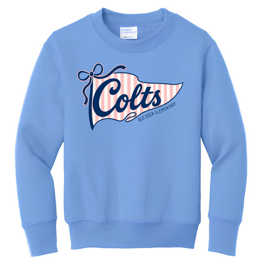 Youth Old Dock Elementary Colts Youth Spirit T-Shirt – Sweatshirt